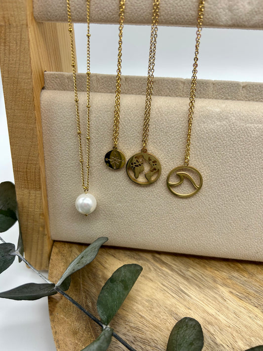 Halsketten gold + silber