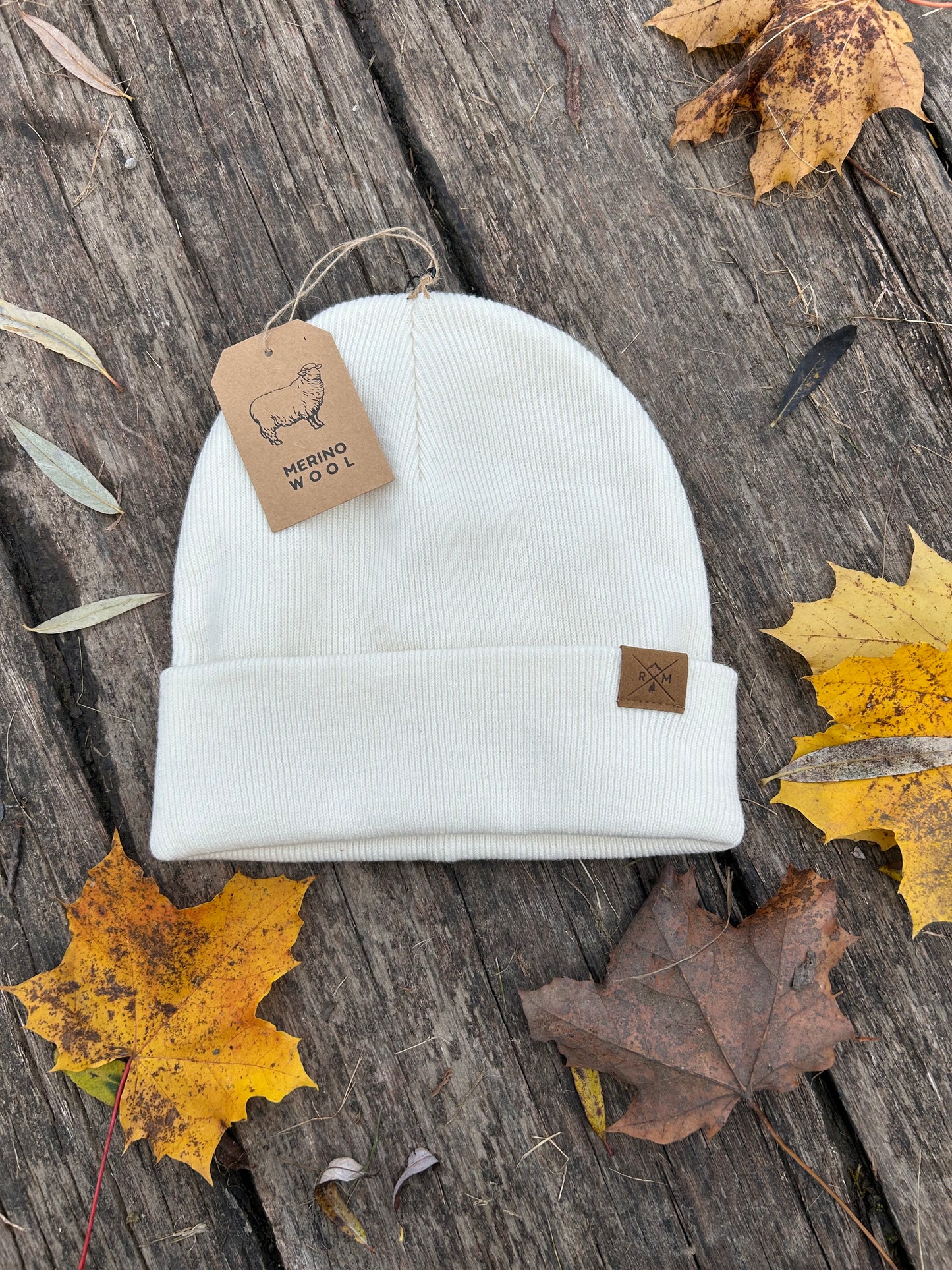 Merino Mütze creme weiß