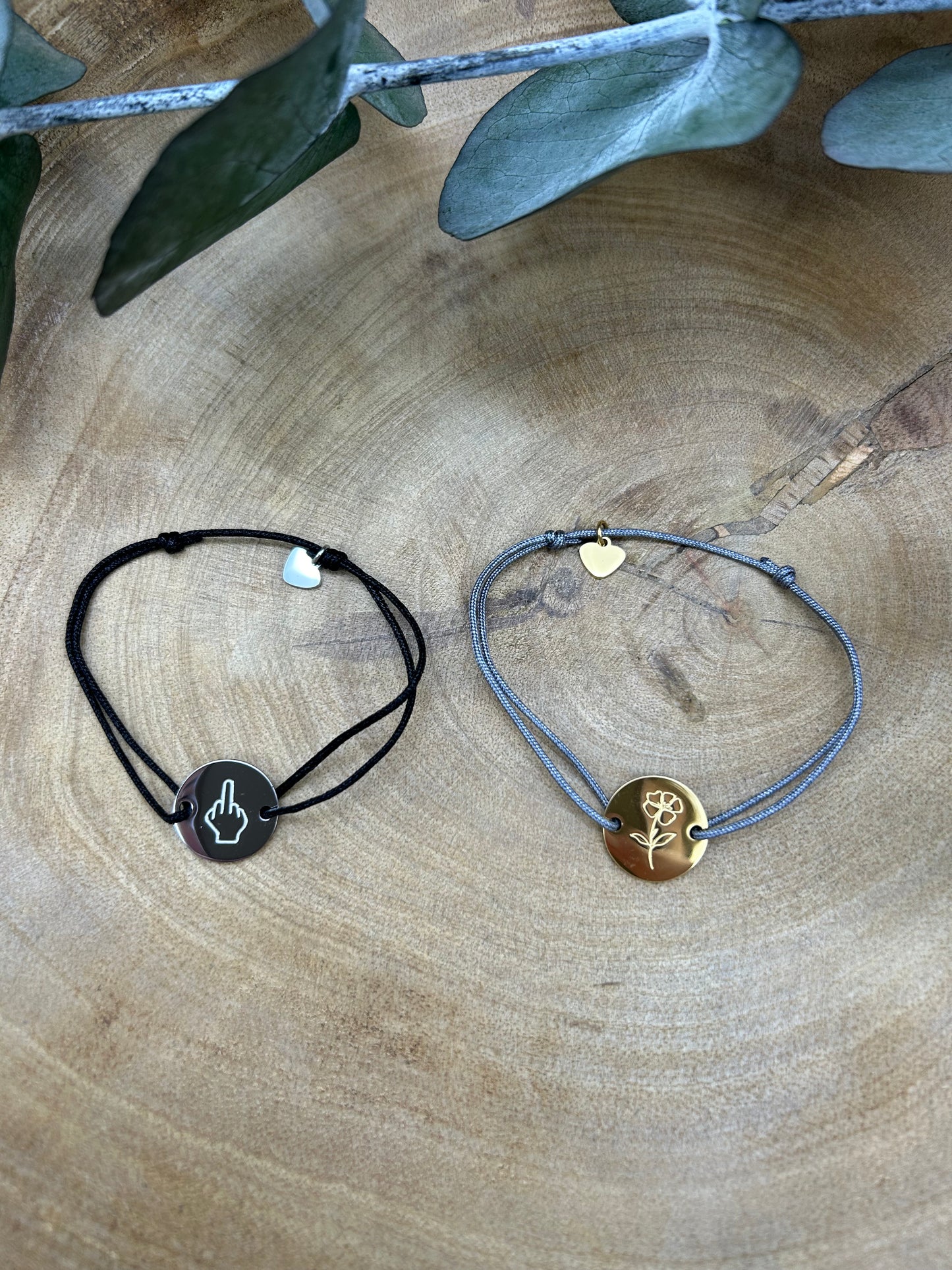 Rosa Mint Armbänder SILBER (6 Motive)