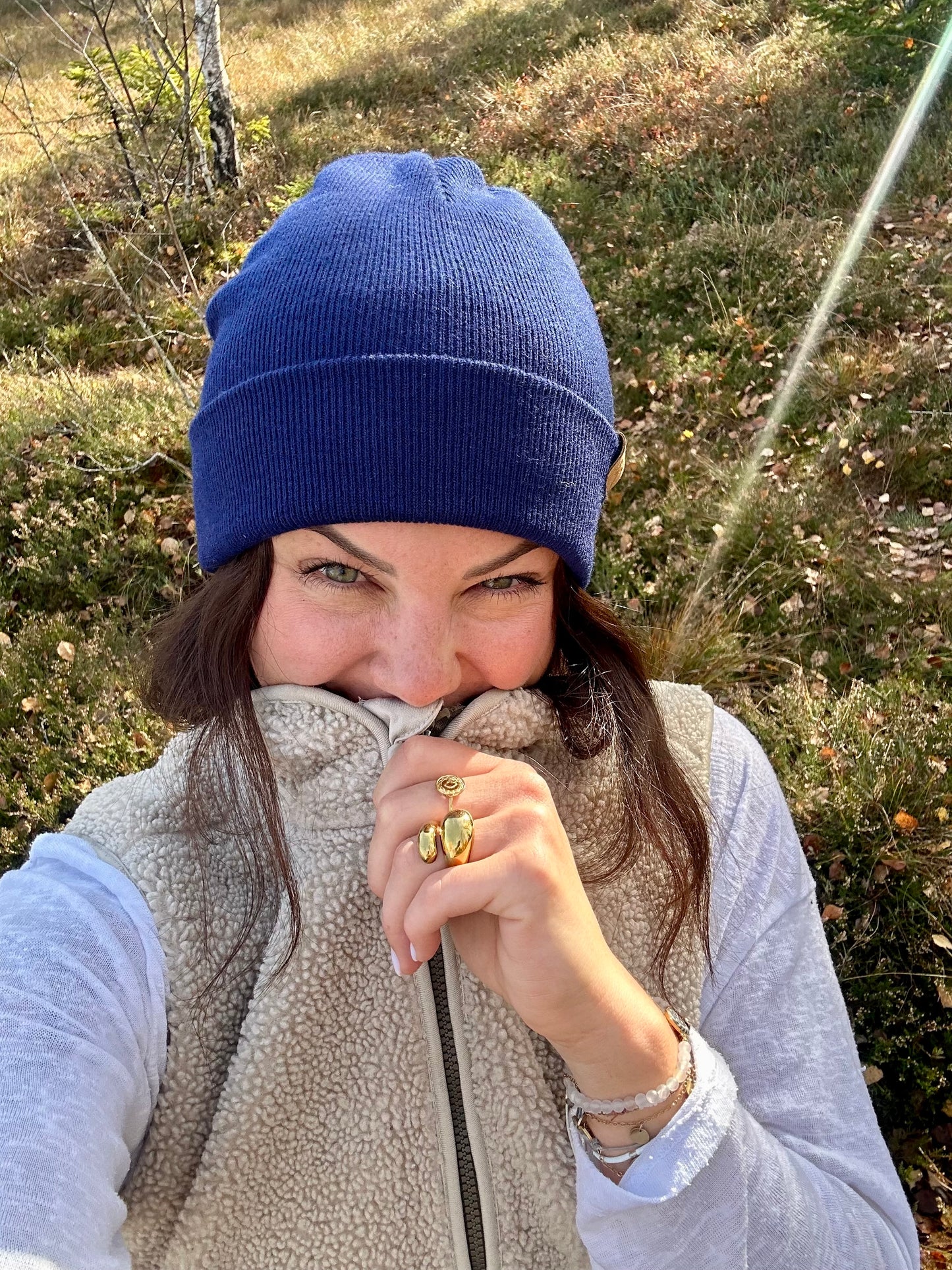 Merino Mütze nachtblau