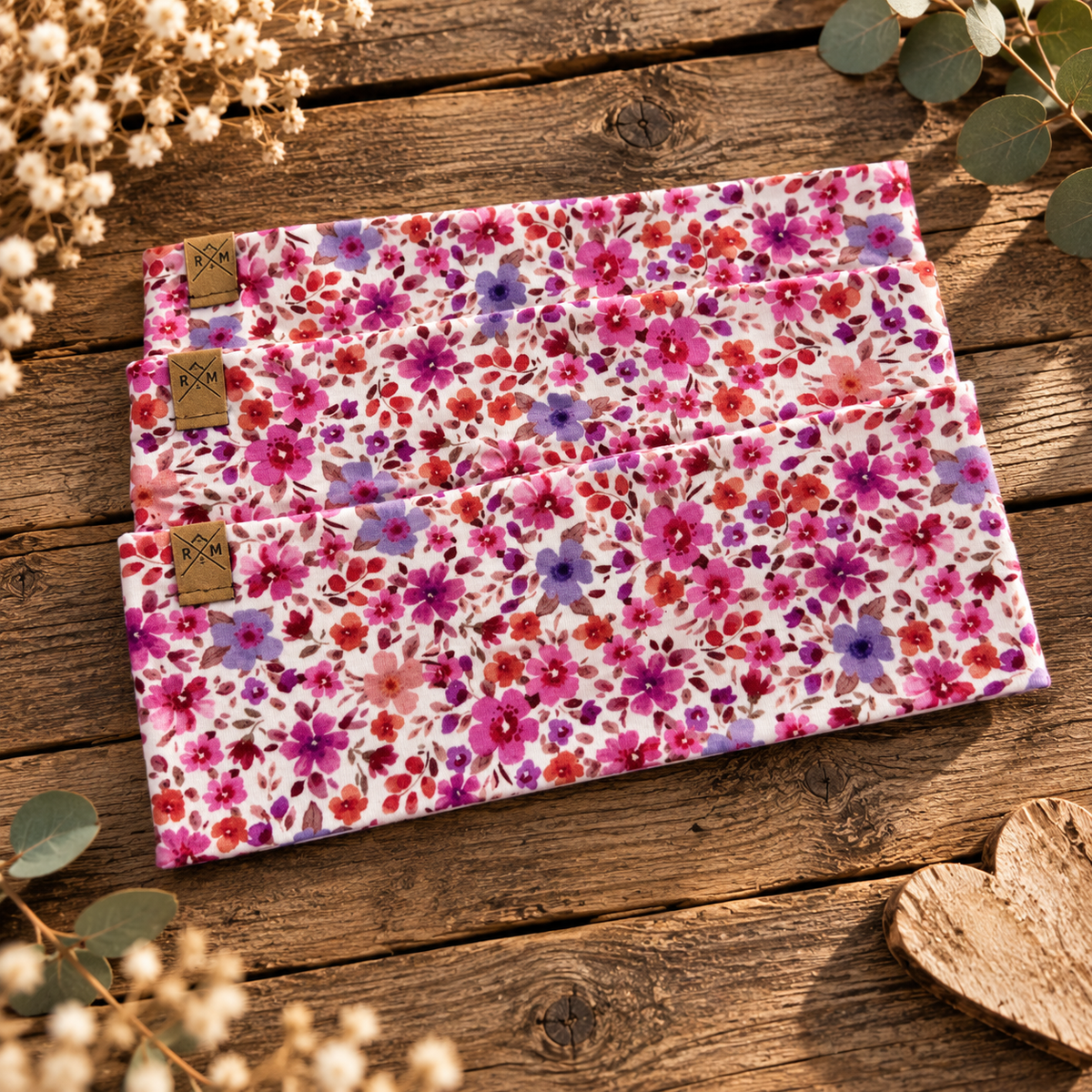 Aquarellblumen rosa/flieder