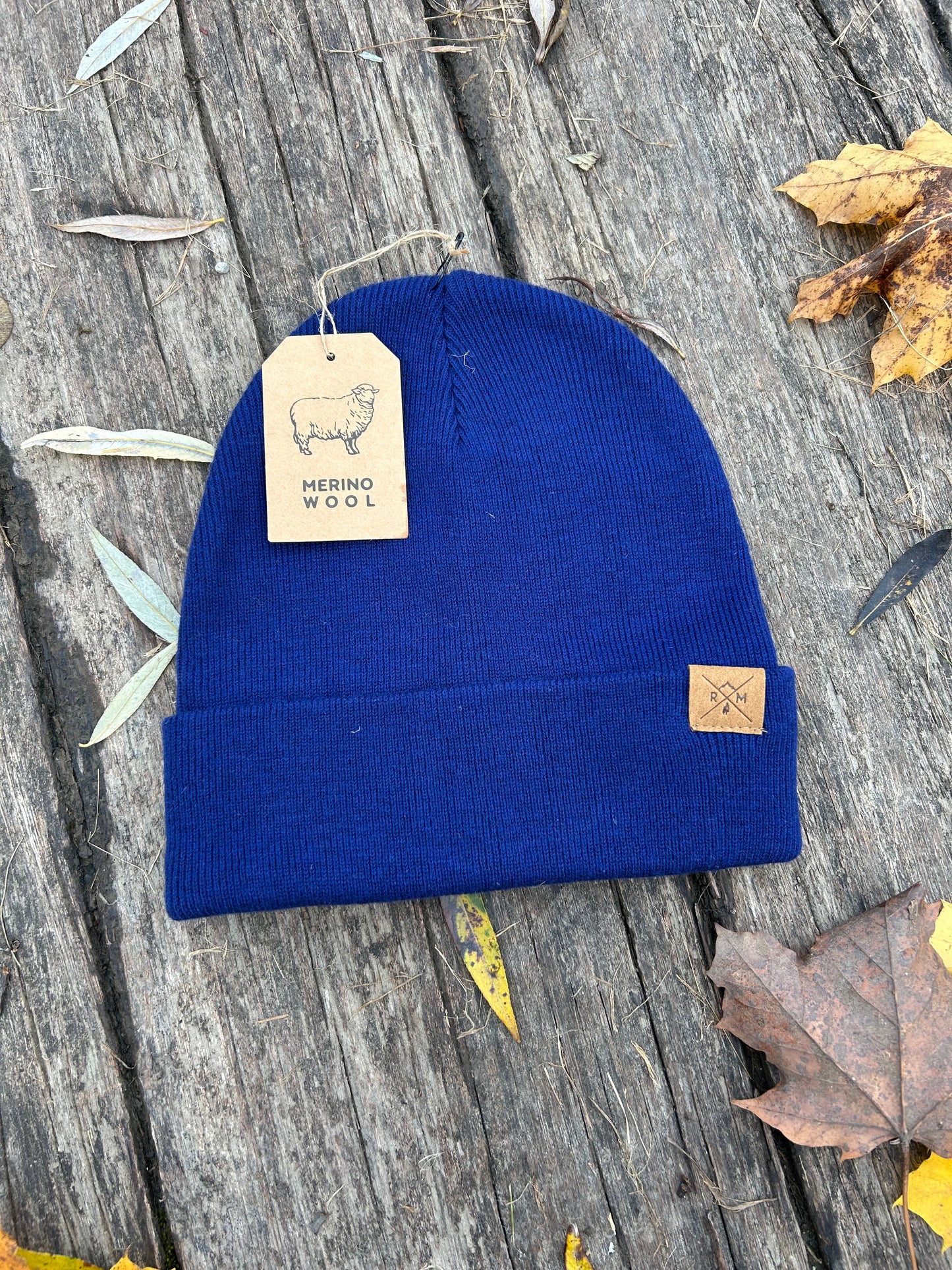 Merino Mütze nachtblau