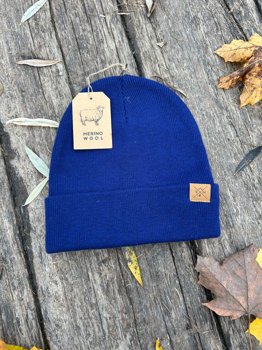 Merino Mütze nachtblau