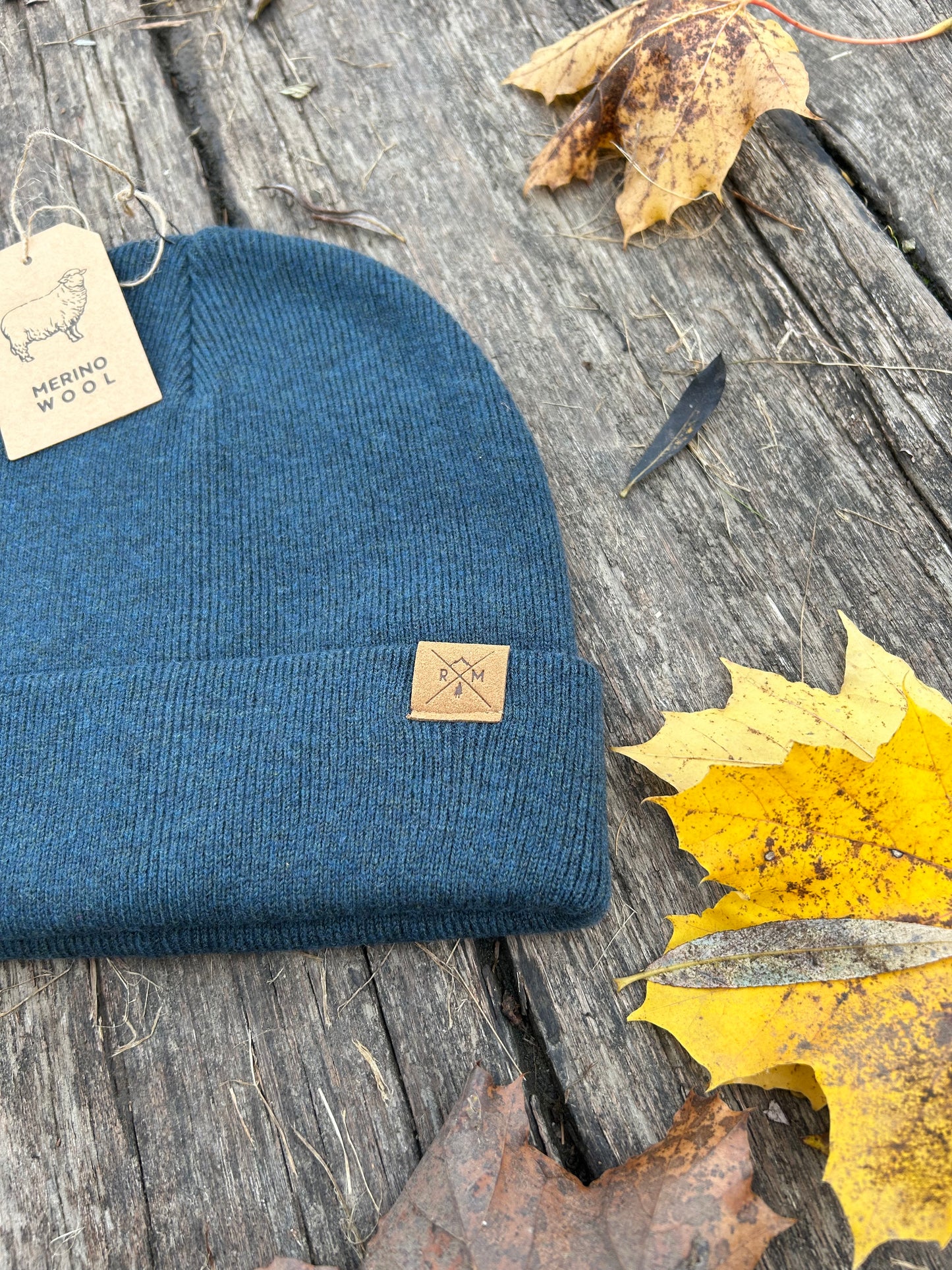 Merino Mütze petrol