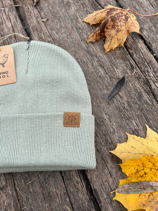 Merino Mütze lindgrün