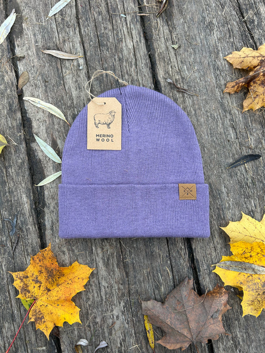 Merino Mütze flieder