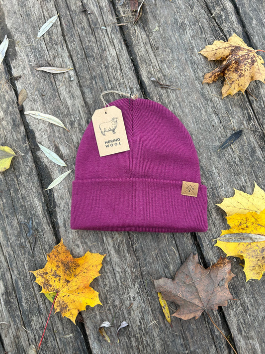 Merino Mütze beere
