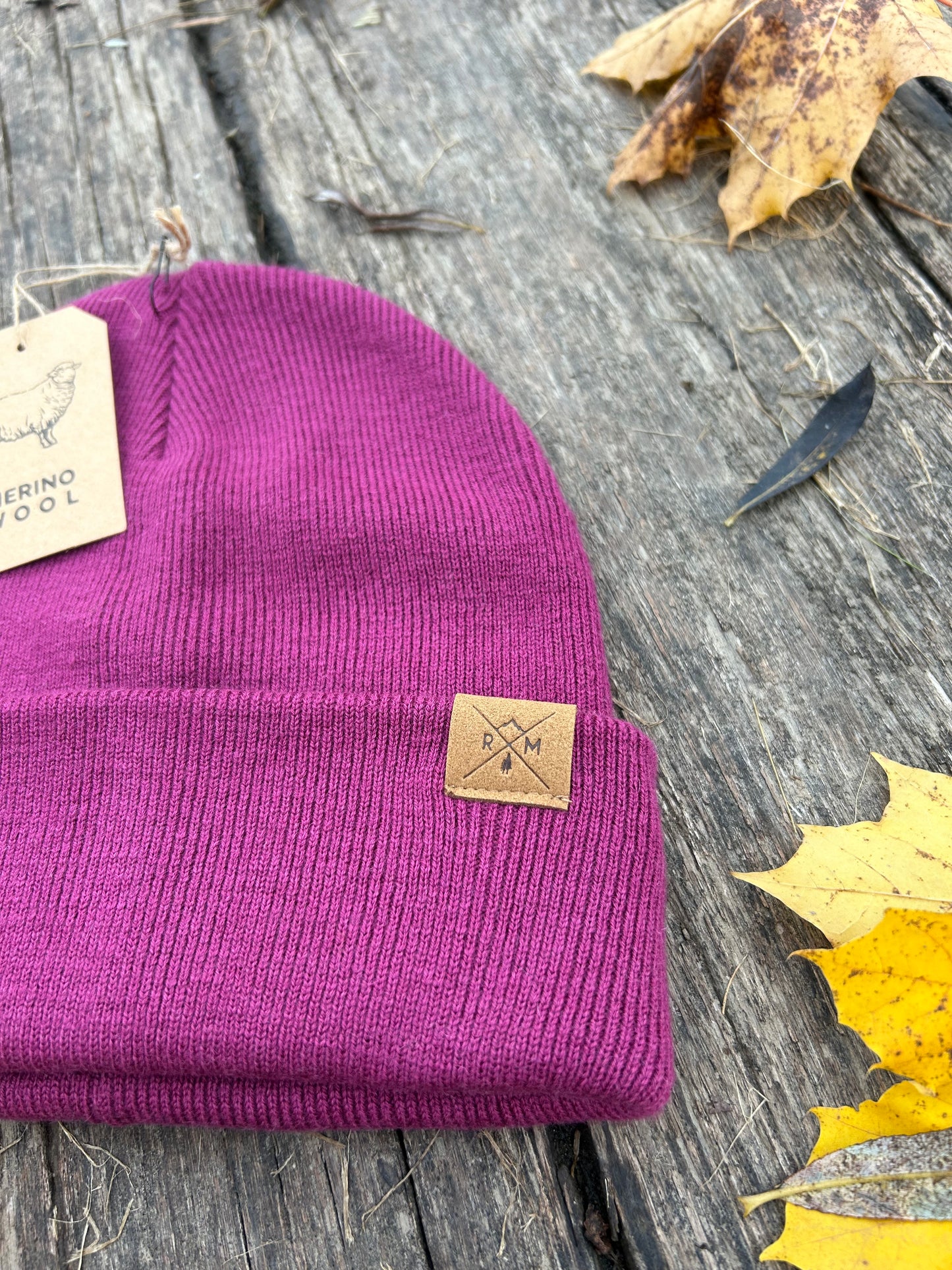 Merino Mütze beere