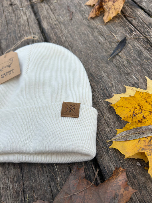 Merino Mütze creme weiß