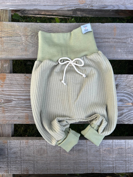 Lindgrüne Waffel Hose