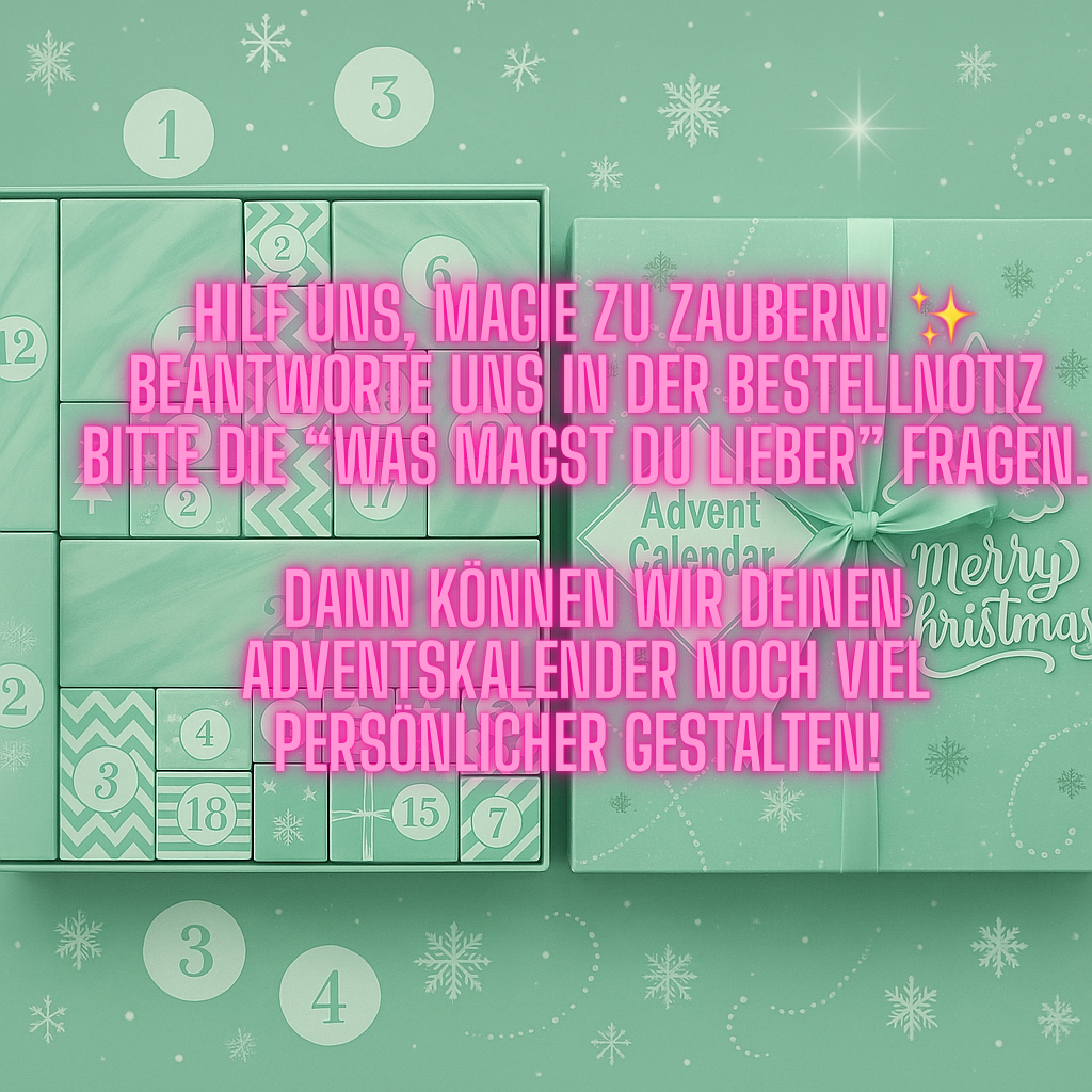 Erster Rosa Mint Adventskalender